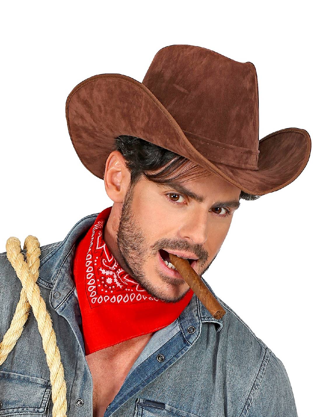 Accessorio Di Halloween Carnevale Cappello Cowboy Scamosciato
