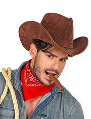Accessorio Di Halloween Carnevale Cappello Cowboy Scamosciato