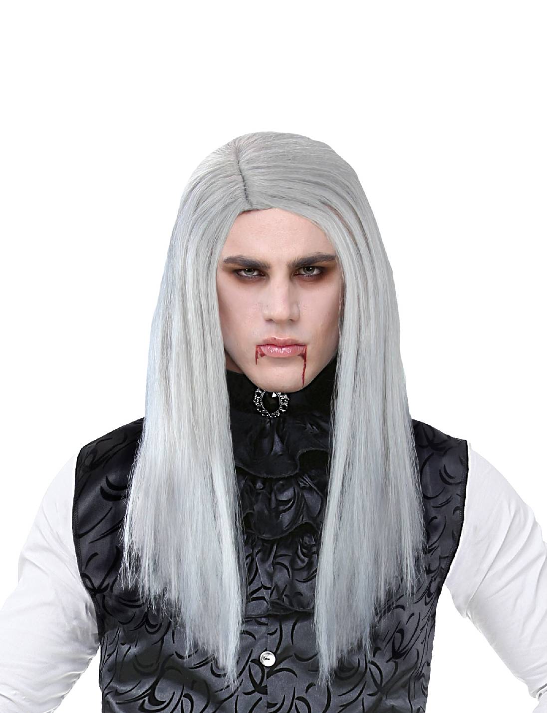 Parrucca Di Halloween Vampiro Grigia