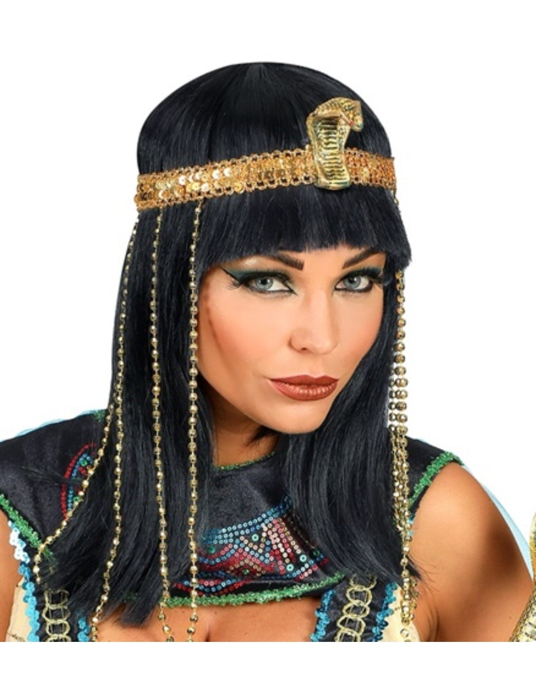 Parrucca Di Carnevale Cleopatra Imperatrice Egiziana