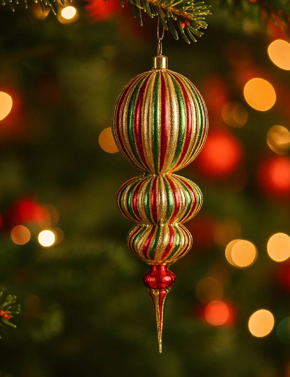 Pallina Albero Di Natale Ornamentale A Goccia 43cm