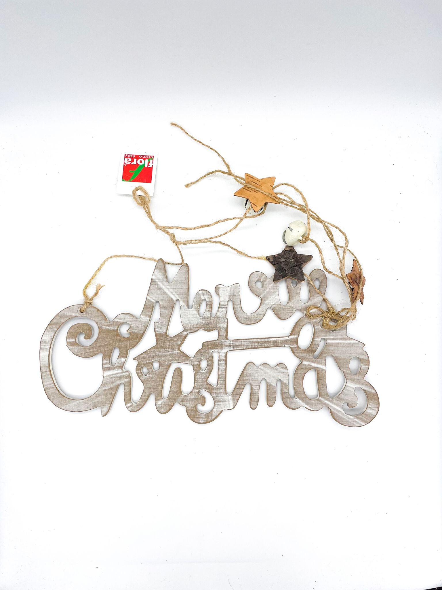 Fuoriporta In Legno Scritta Merry Christmas 24cm