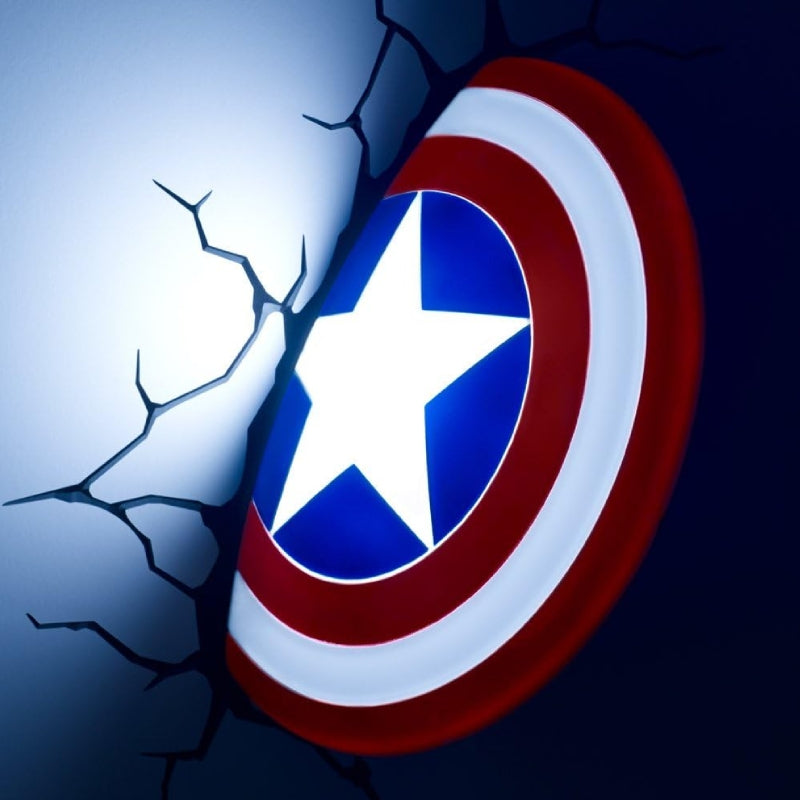 Lampada Led Da Muro Marvel Scudo Captain America