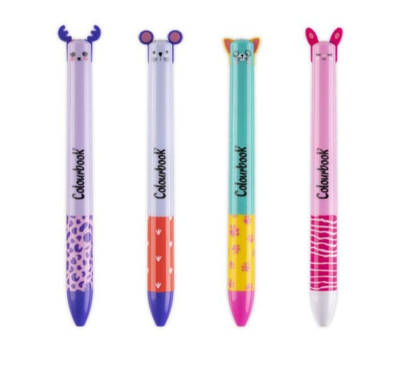 Colourbook Penna Due Colori Animali Tippy Twin Assortito