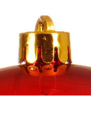 Pallina Albero Di Natale Rossa Lucida Infrangibile 20cm