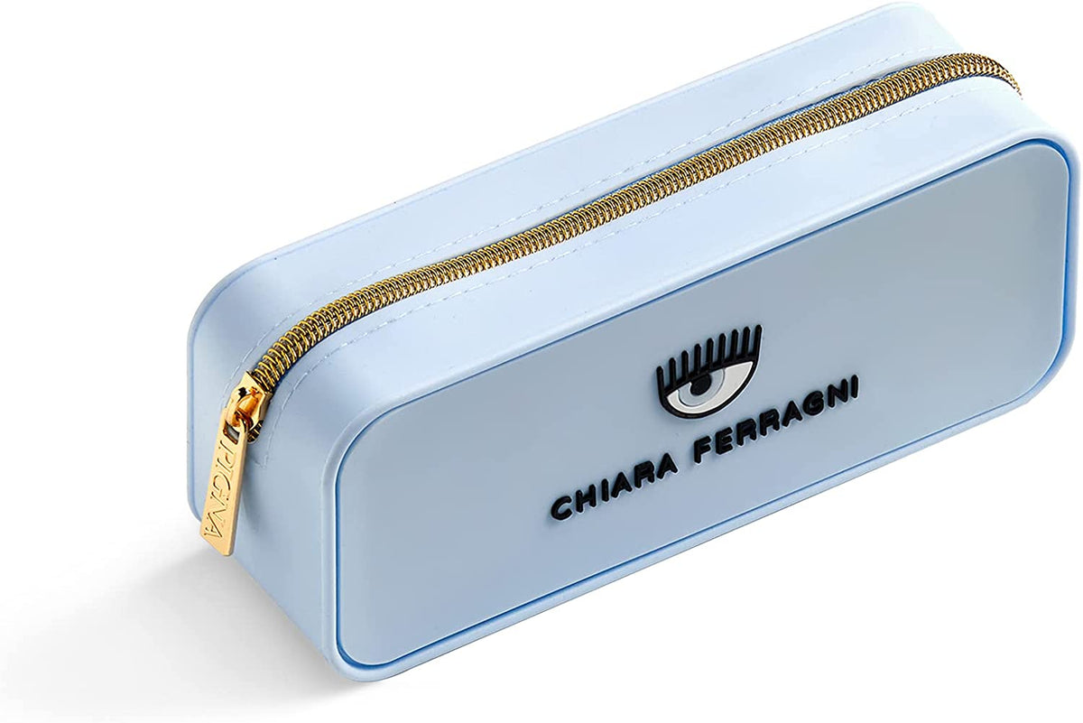 Astuccio Portapenne Chiara Ferragni In Silicone Azzurro Pastello