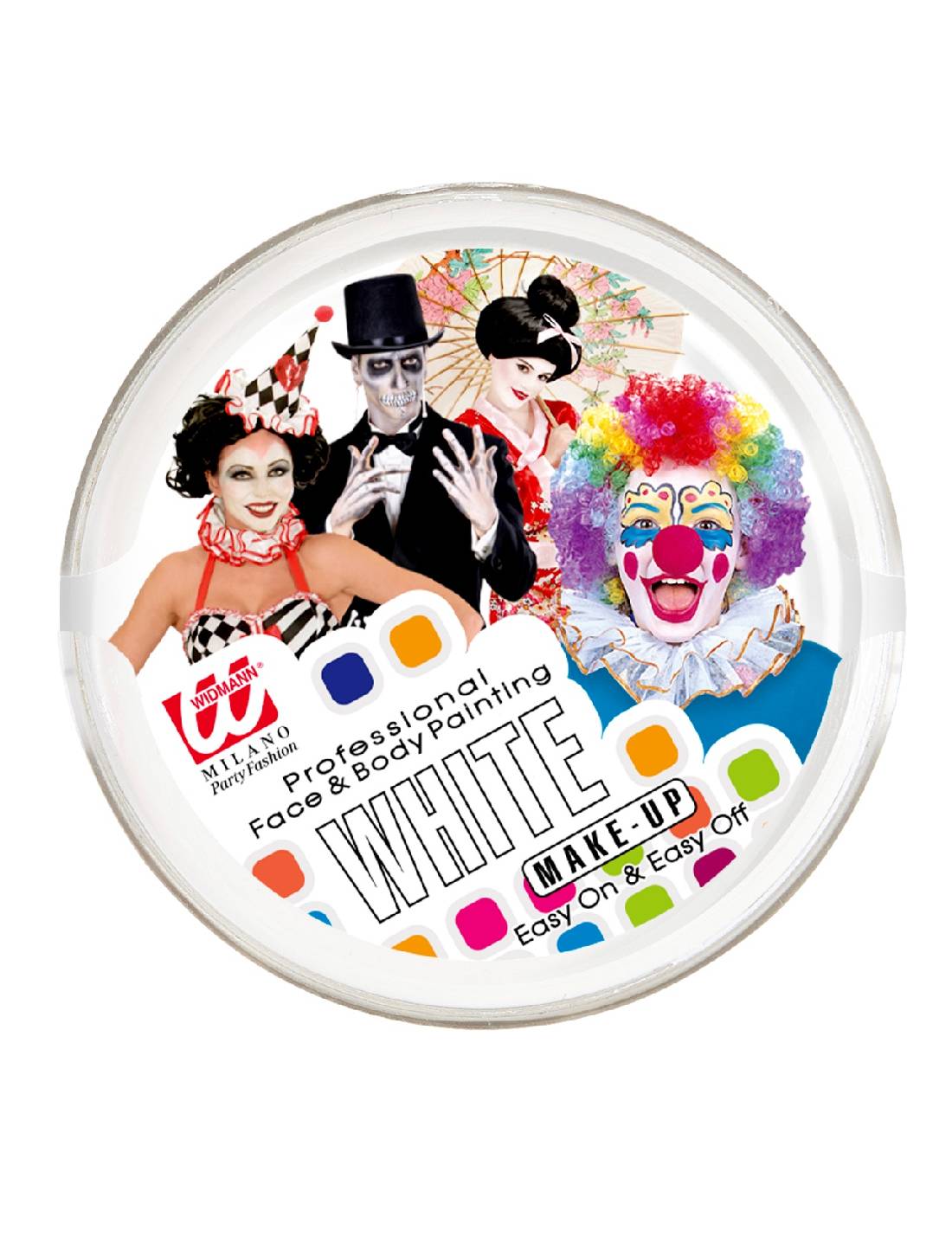 Trucco MakeUp Halloween Carnevale Bianco In Vaschetta 25g