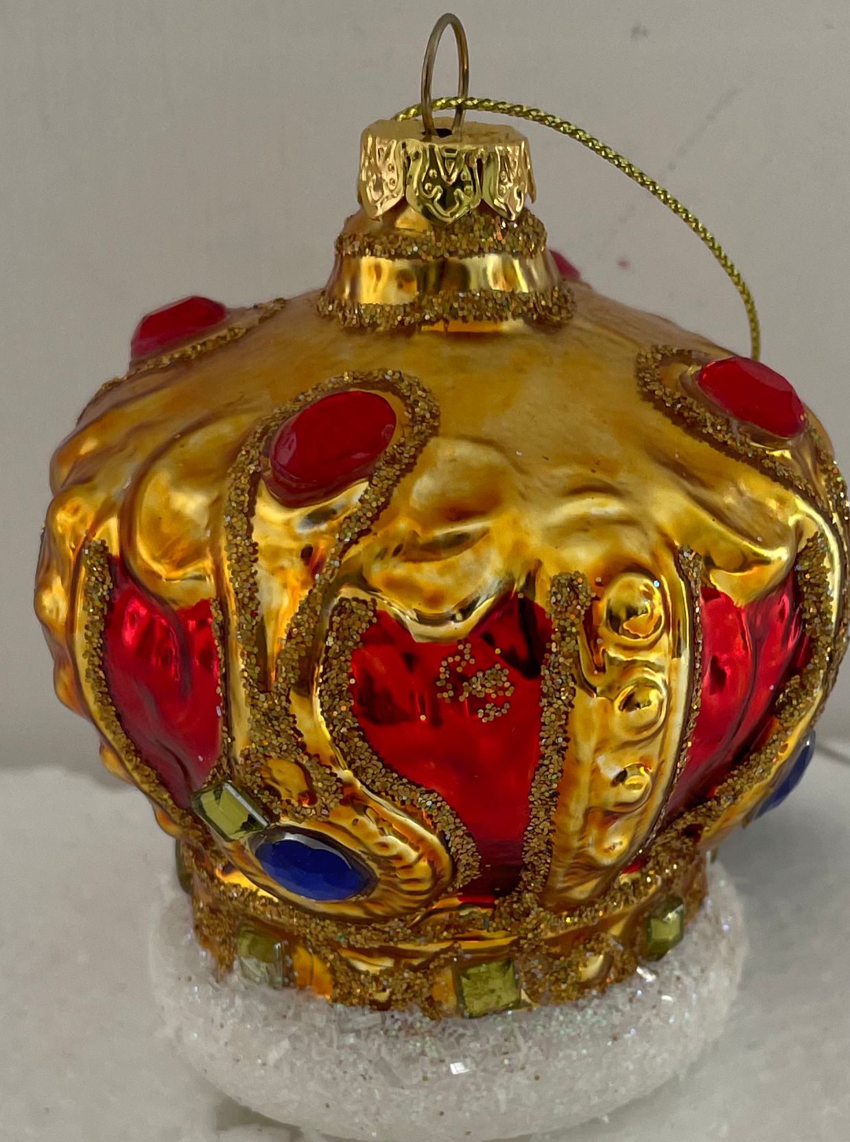 Addobbo Albero Di Natale Corona Rossa e Oro