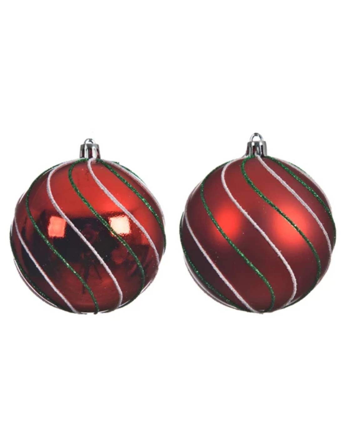 Pallina Albero Di Natale Rossa Lucida Infrangibile d8cm Prodotto Assortito