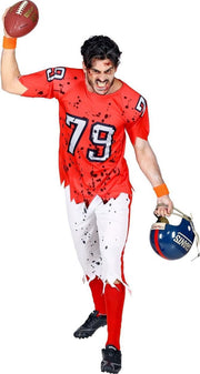 Costume Halloween Adulto Giocatore Football Zombie