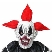 Maschera Halloween Testa Completa Clown Horror Con Capelli Rossi