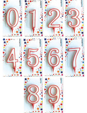 Candelina Di Compleanno In Cera Rossa Gigante 15cm
