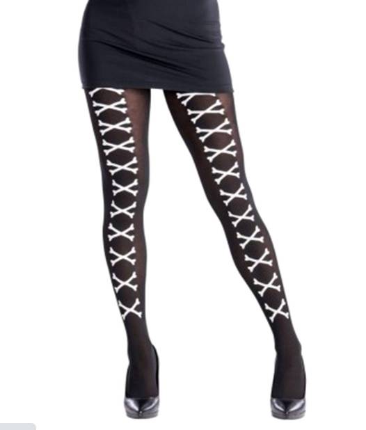 Calze Halloween con Ossa Incrociate - Taglia Unica