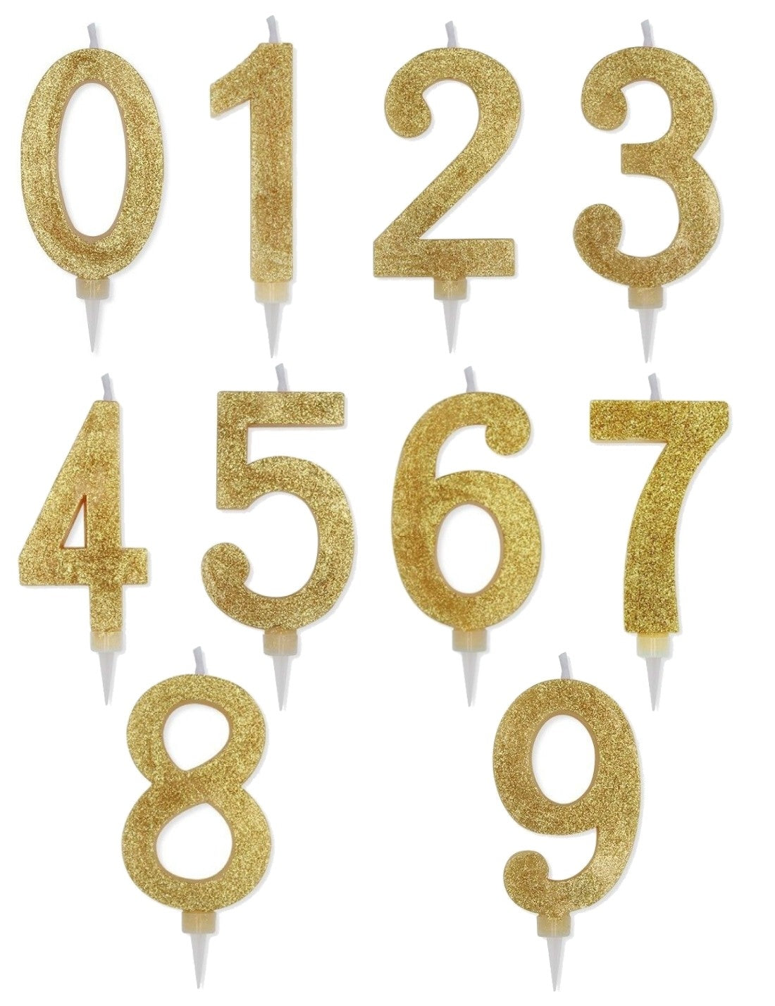 Candelina Di Compleanno In Cera Sweety Maxi Oro 15cm