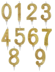 Candelina Di Compleanno In Cera Sweety Maxi Oro 15cm