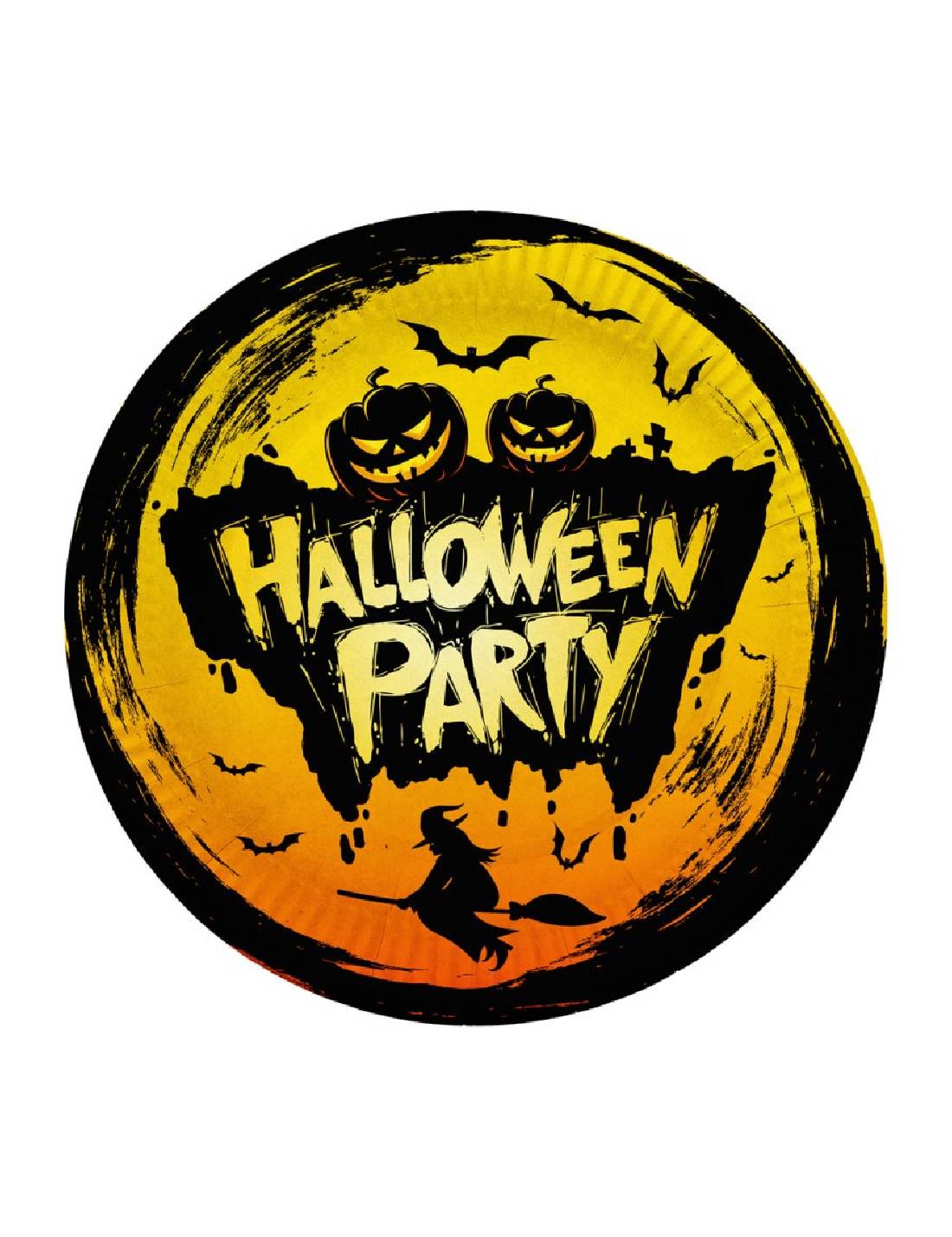 Piatti In Carta Halloween "Happy Halloween" 6pz