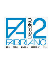 Album Da Disegno Fabriano F2 Punti Metallici 24x33cm 10 Fogli 110g