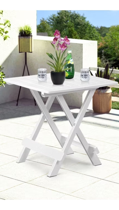 Tavolino In Plastica Adige Bianco 50cm