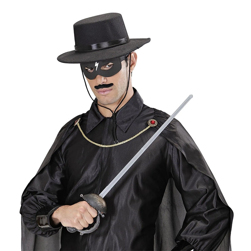 Cappello Zorro Nero In Feltro