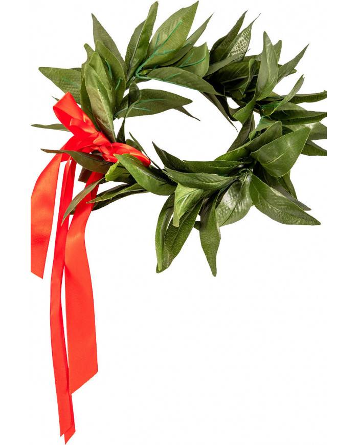 Corona Alloro Nastro Rosso Laurea