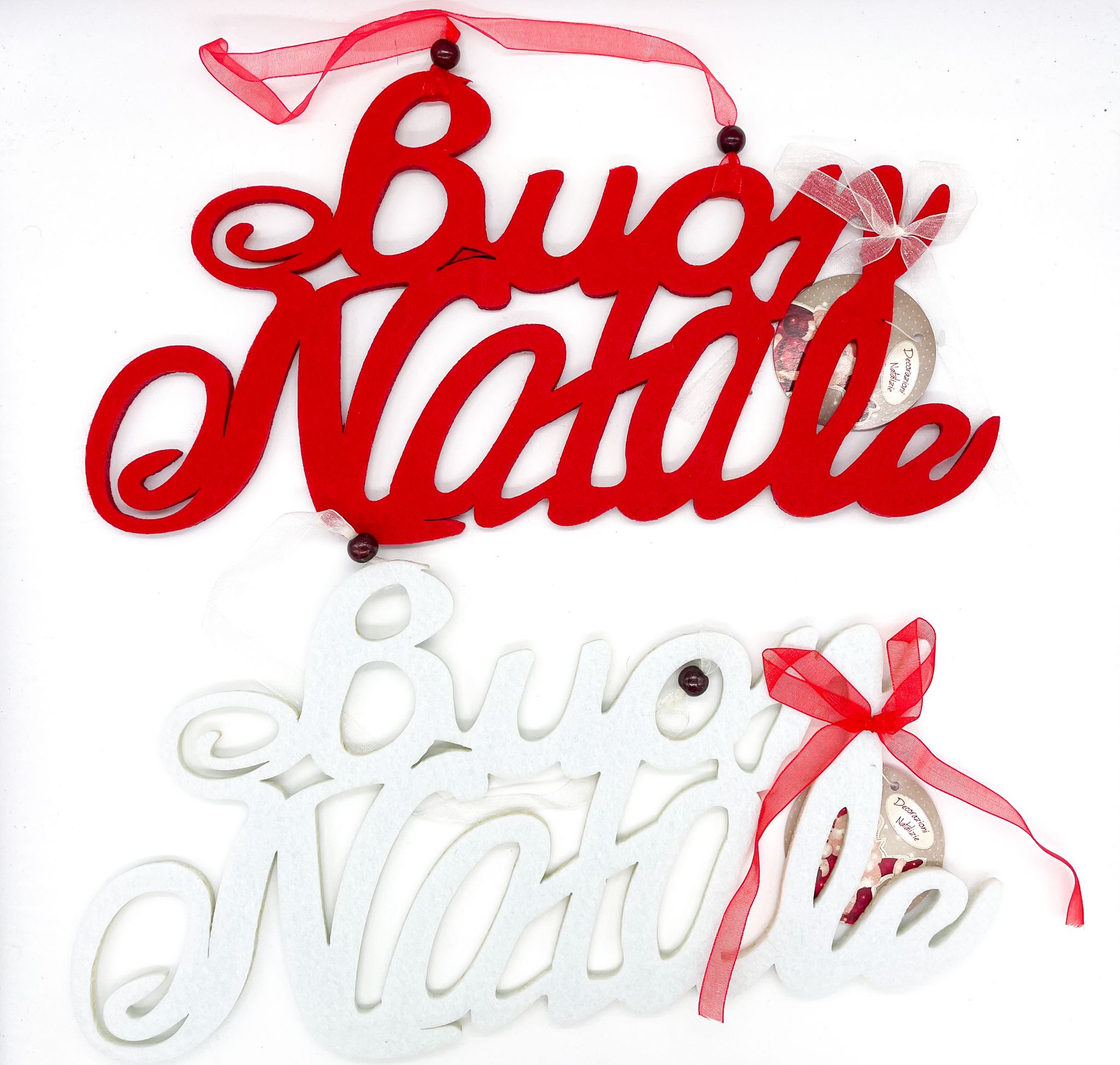 Fuoriporta In Feltro Scritta Buon Natale