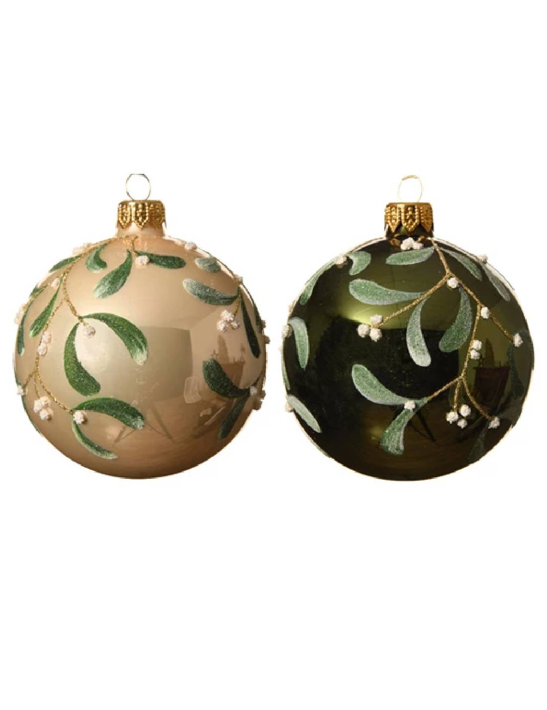 Pallina Albero Di Natale Oro E Verde Colori Assortiti 8cm