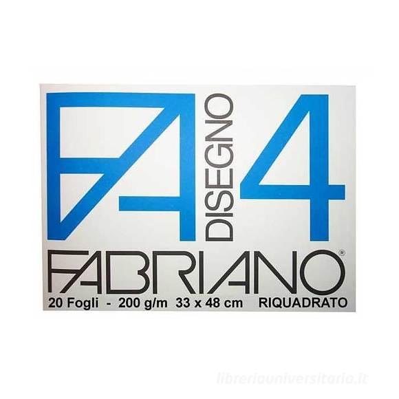 Album da Disegno Fabriano Riquadrato Liscio 220g 33x48cm 20 Fogli