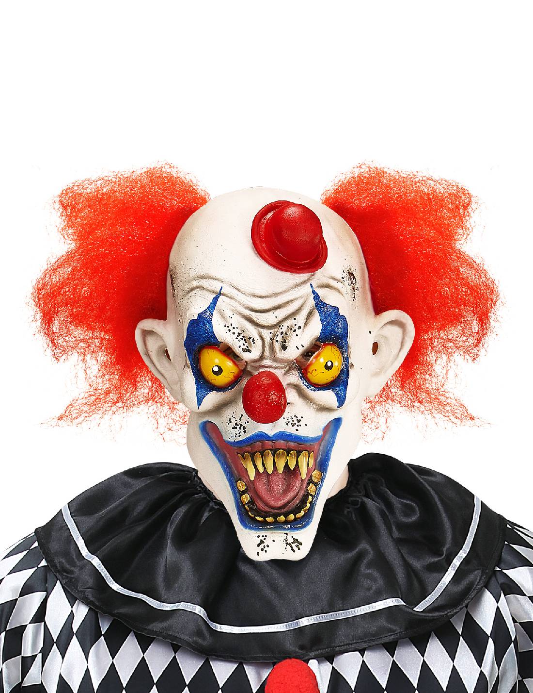 Maschera Di Halloween Killer Clown Con Capelli Rossi