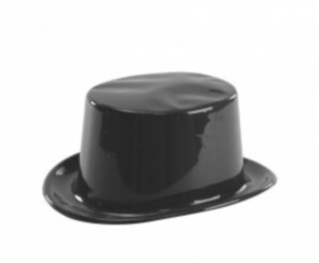 Cilindro Nero in Plastica - Cappelli Carnevale