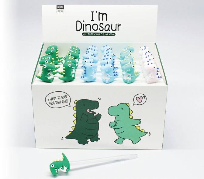 Penna Dinosauro in Silicone Assortito