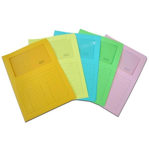 Cartelline Con Finestra Trasparente 50 pz