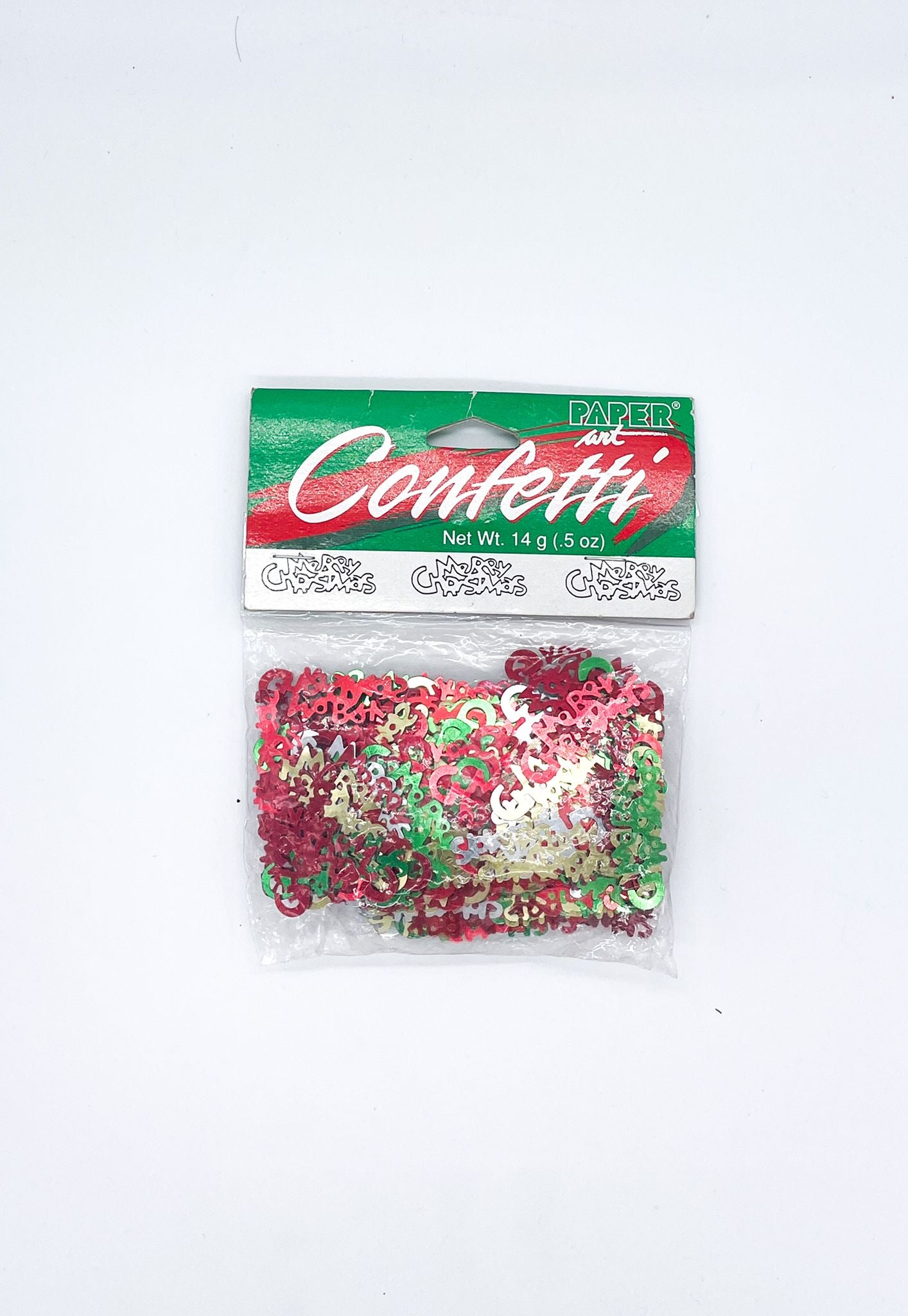 Addobbo Natale Coriandoli Decorativi Scritta Merry Christmas 14gr