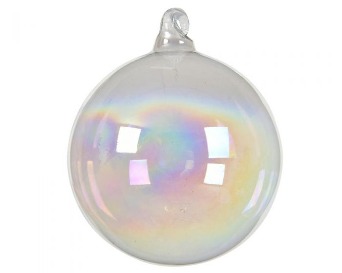 Pallina Albero Di Natale In Vetro Lucido 8cm