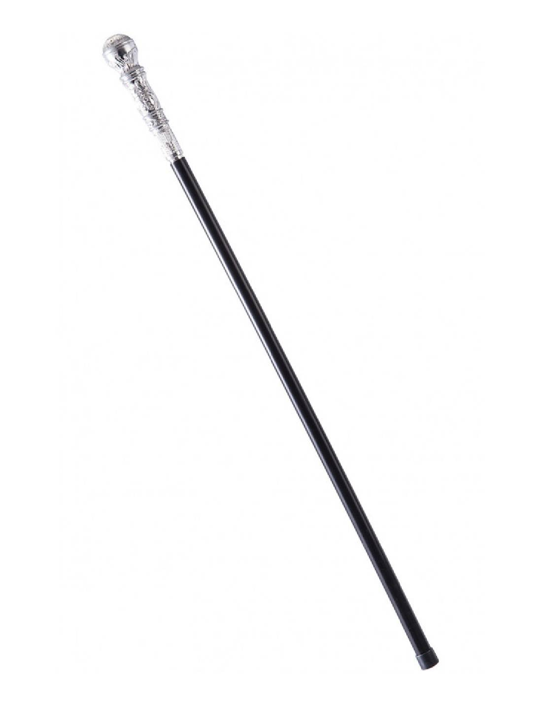 Accessorio Di Halloween Bastone Con Pomello Argento 90cm