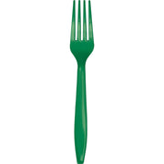 Forchette in Plastica Verde Scuro - Lavabili Set.12pz.
