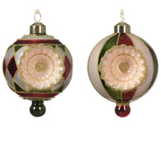 Pallina Albero Di Natale In Vetro In Vetro Con Punta Tonda Colori Assortiti 8cm