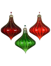 Pallina Albero Di Natale In Vetro Cipolla d10cm Prodotto Assortito