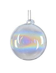 Pallina Albero Di Natale In Vetro Iridescente 10cm