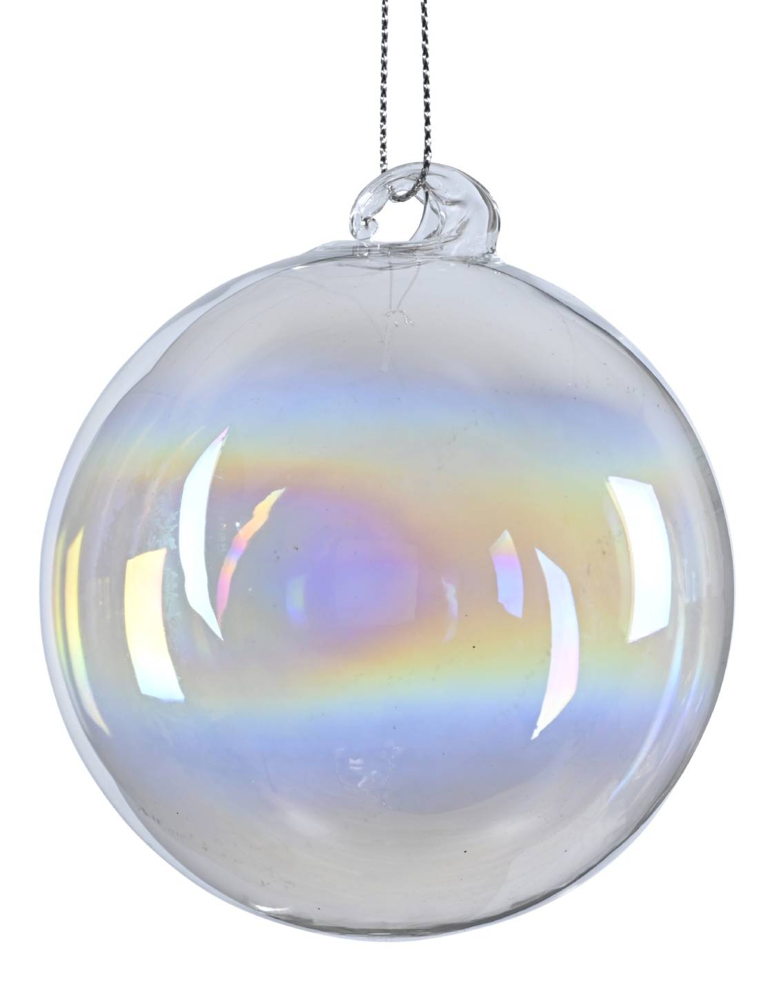 Pallina Albero Di Natale In Vetro Iridescente 12cm