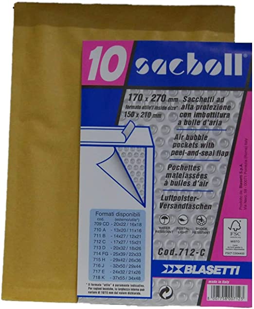 Confezione 10 Buste Bolle Ad Aria C 170x270mm