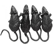 Topi Finti Neri 7.5cm 4pz Scherzi Halloween