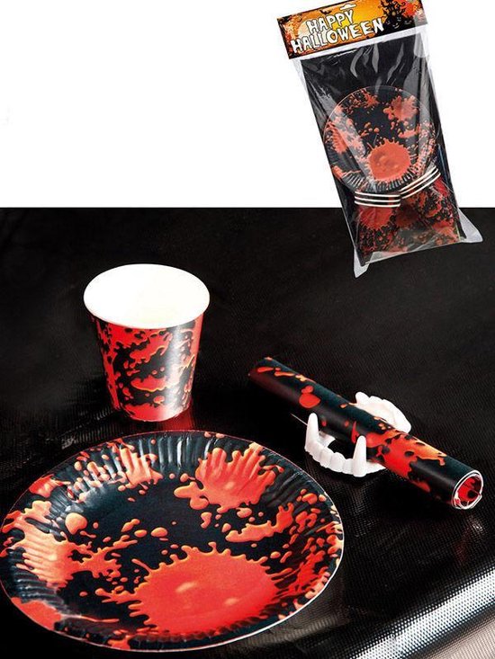 Set Tavola Con Sangue Ornamento Halloween