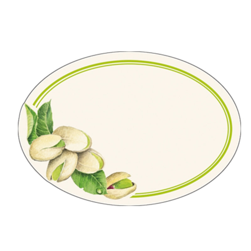 Set 6pz Etichette Adesive Per Confetture Fantasia Pistacchi