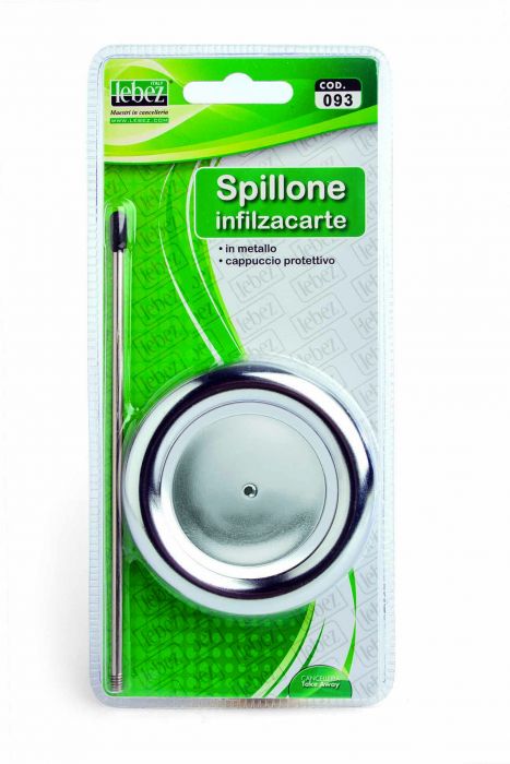 Spillone Infilzacarte In Metallo Con Cappuccio