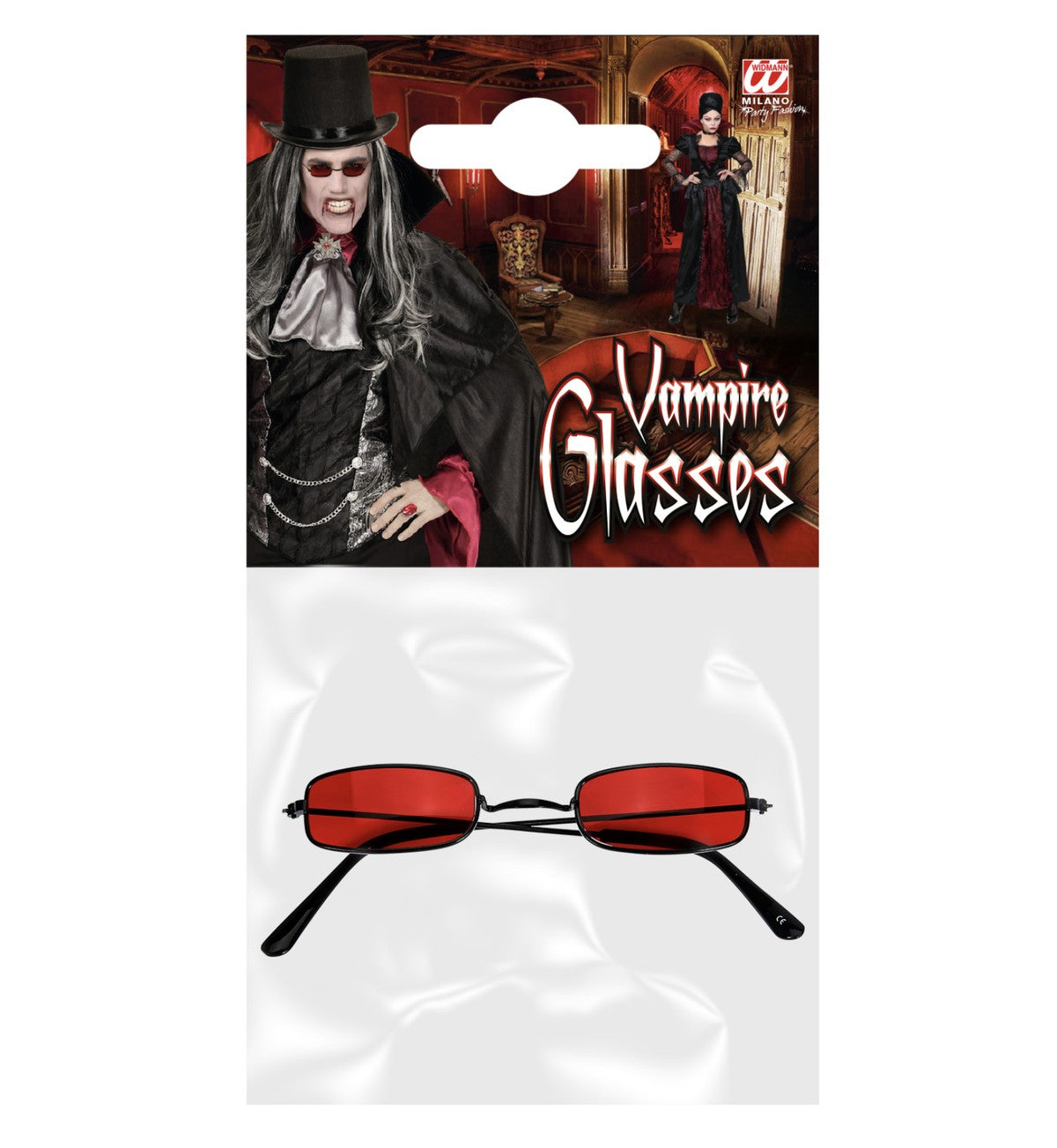 Occhiali Da Vampiro Rossi Accessorio Halloween