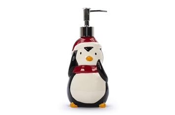 Dispenser Sapone Pinguino Cappello Natalizio