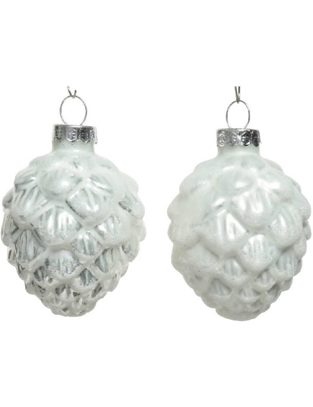 Pallina Albero Di Natale Pigna Bianca 7cm