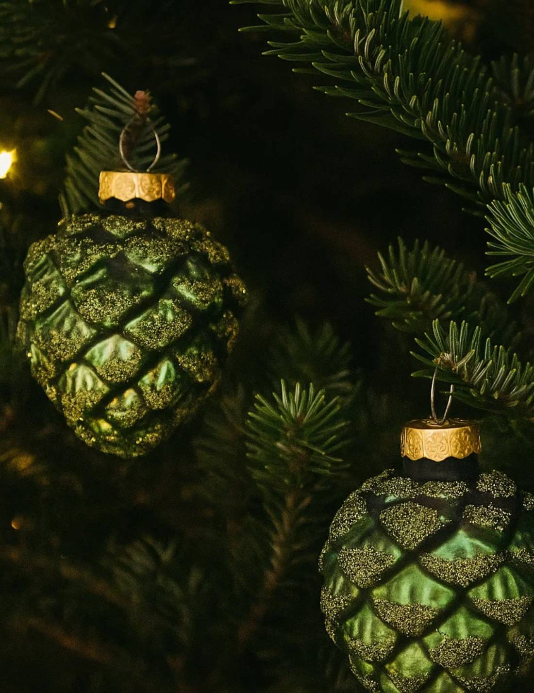 Pallina Albero Di Natale Pigna Verde Pino 7cm