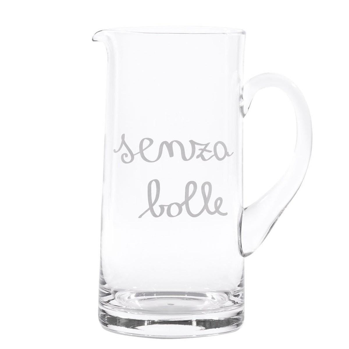 Brocca Vetro Scritta Senza Bolle