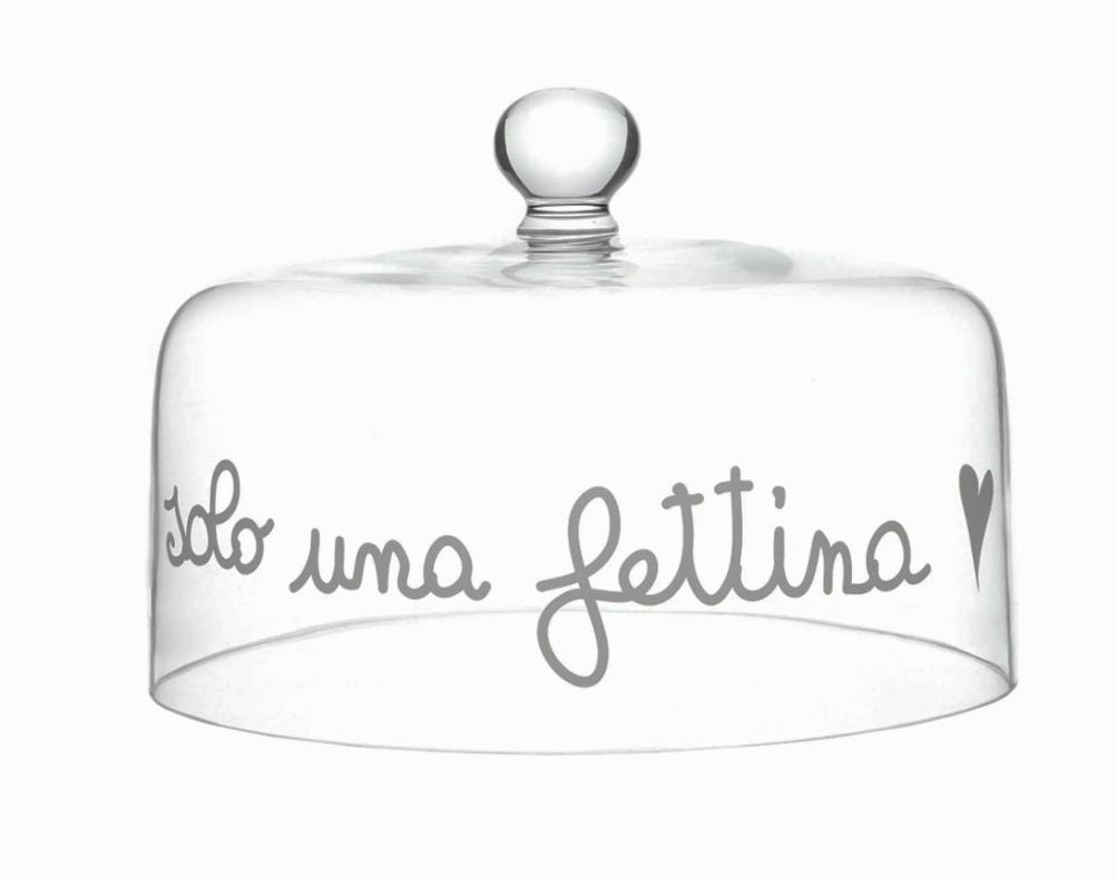 Campana Vetro Con Decorazione Solo Una Fettina